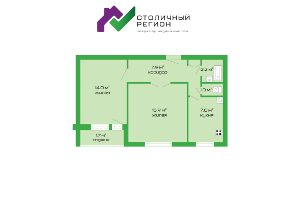 Купить 2-комнатную квартиру в г. Жодино Гагарина ул. 12, фото 9