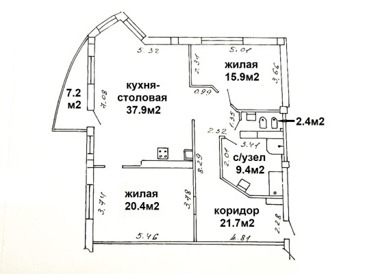 Купить 3-комнатную квартиру в г. Минске Кропоткина ул. 57, фото 21
