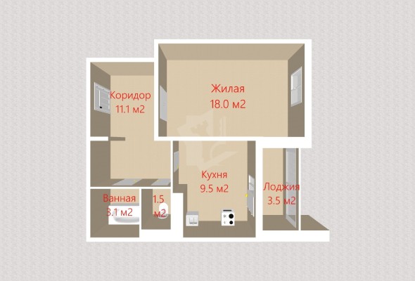 Купить 1-комнатную квартиру в г. Минске Сырокомли ул. 48, фото 15