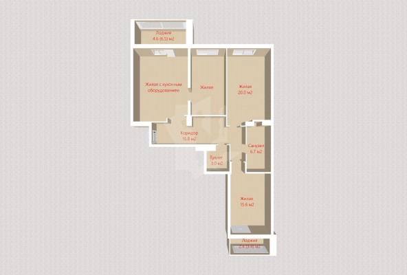 Купить 3-комнатную квартиру в г. Минске Богдановича Максима ул. 144, фото 21