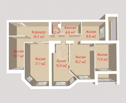 Купить 5-комнатную квартиру в г. Минске Беды Леонида ул. 27, фото 17