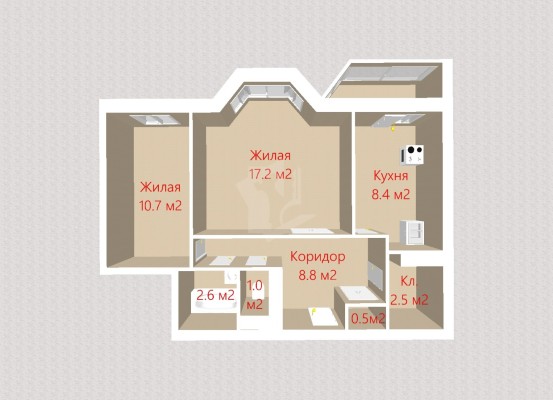 Купить 2-комнатную квартиру в г. Минске Городецкая ул. 38, фото 21