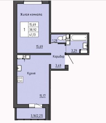 Купить 1-комнатную квартиру в г. Фаниполе Брестская ул. 3, фото 2