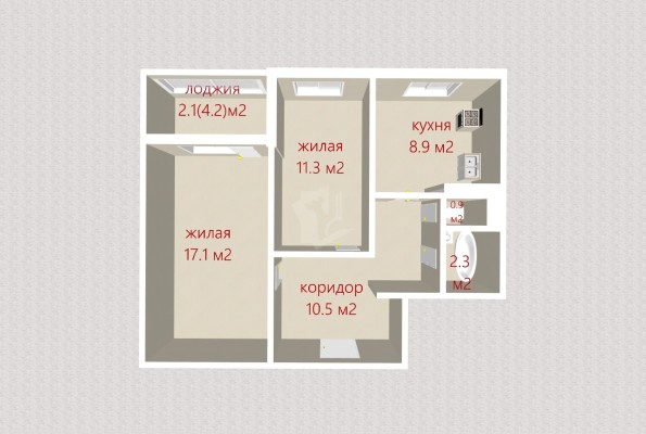 Купить 2-комнатную квартиру в г. Минске Солнечная ул. 6, фото 19