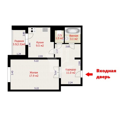 Купить 1-комнатную квартиру в г. Минске Сырокомли ул. 46, фото 15