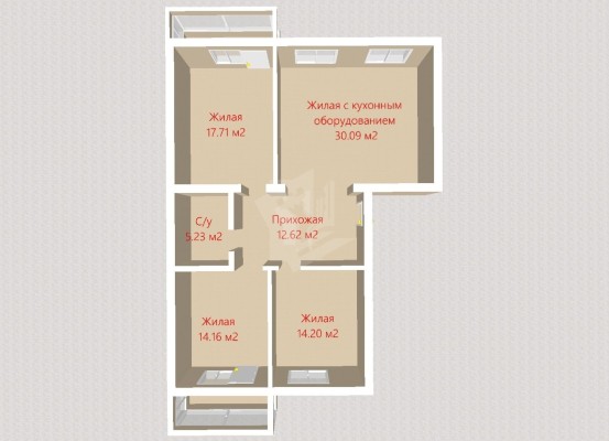 Купить 4-комнатную квартиру в г. Минске Курганная ул. 35, фото 17