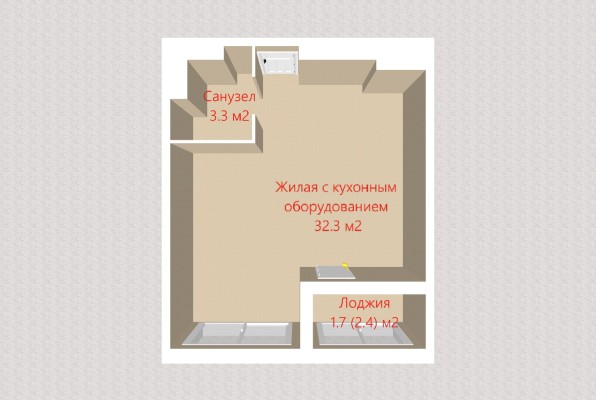 Купить 1-комнатную квартиру в г. Минске Левина ул. 7, фото 16