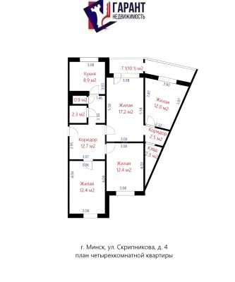 Купить 4-комнатную квартиру в г. Минске Скрипникова ул. 4, фото 19