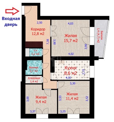 Купить 3-комнатную квартиру в г. Минске Левкова ул. 3к1, фото 15