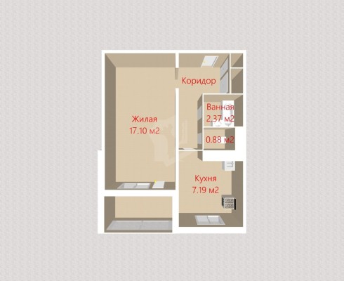 Купить 1-комнатную квартиру в г. Минске Шишкина ул. 26, фото 17