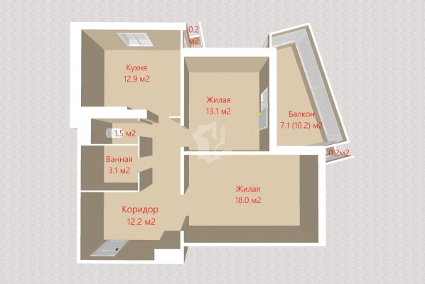 Купить 2-комнатную квартиру в г. Минске Скорины Франциска ул. 39, фото 20