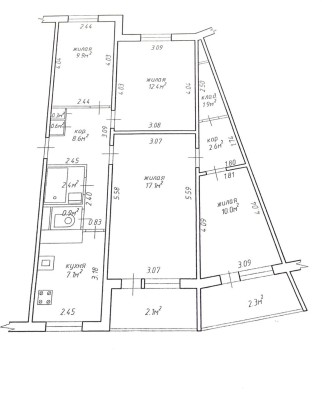 Купить 4-комнатную квартиру в г. Минске Алибегова ул. 3, фото 15