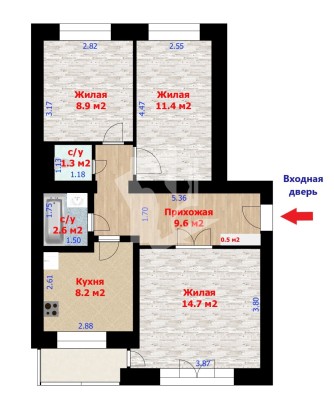 Купить 3-комнатную квартиру в г. Борисове Нормандия-Неман ул. 153, фото 8