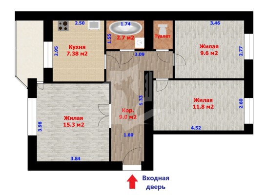 Купить 3-комнатную квартиру в г. Смолевичах Советская ул. 158, фото 18