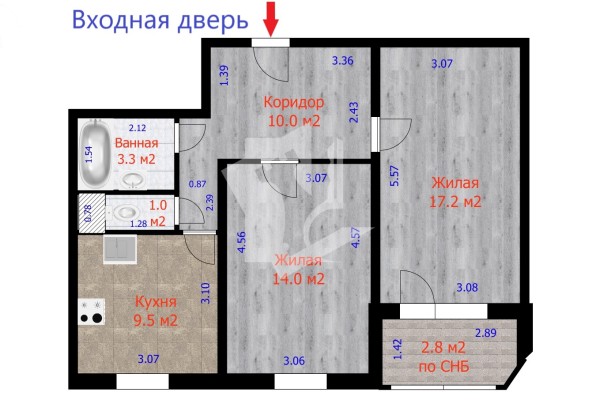 Купить 1-комнатную квартиру в г. Минске Чечота Яна ул. 21, фото 14