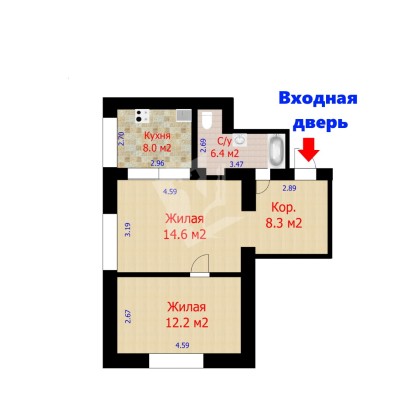 Купить 2-комнатную квартиру в г. Минске Кирова ул. 33, фото 12