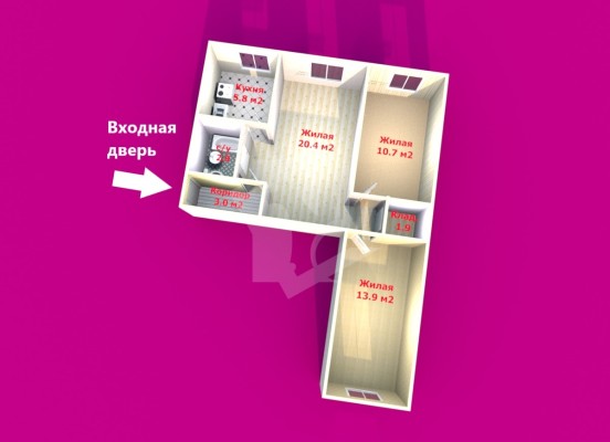 Купить 3-комнатную квартиру в г. Минске Ванеева ул. 22, фото 17