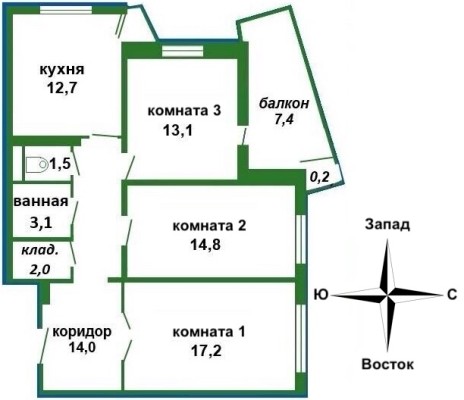 Аренда 3-комнатной квартиры в г. Минске Кунцевщина ул. 19, фото 5